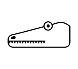 cute crocodile character icon vector illustration design