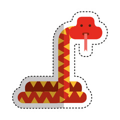 cute snake character icon vector illustration design