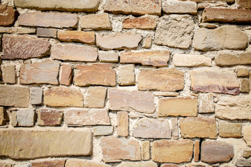 Old masonry building in street