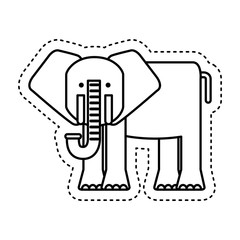 cute elephant character icon vector illustration design