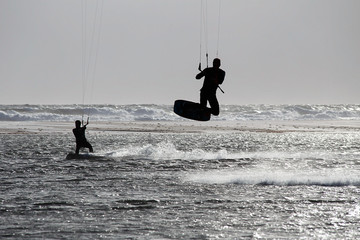 Kitesurfen-Andalusien-Gegenlicht