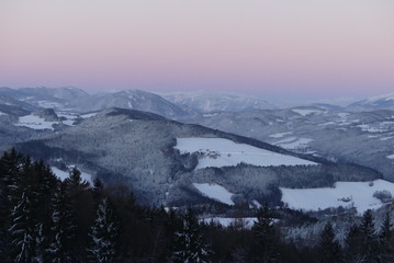 Fototapeta premium Guten Morgen aus den Voralpen