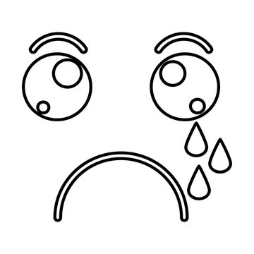 Kawaii style facial expression vector illustration design