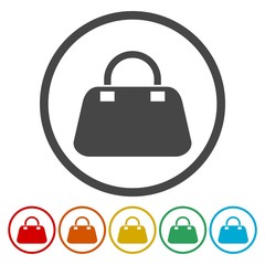 Handbag icon, Woman bag 