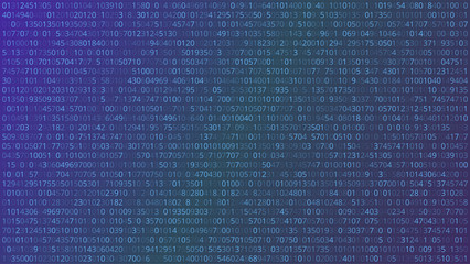 Abstract Technology Background. Binary Computer Code. Vector Ill