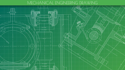 Mechanical Engineering drawing. Engineering Drawing Background.