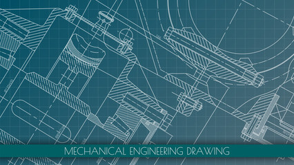 Mechanical Engineering drawing. Engineering Drawing Background.