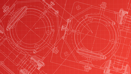 Mechanical Engineering drawing. Engineering Drawing Background.