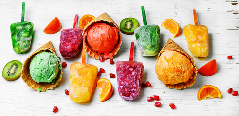banner with large assortment of ice cream