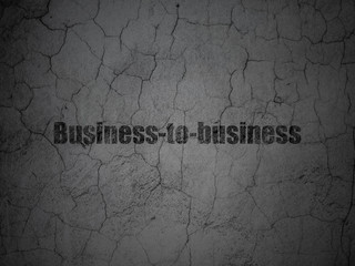 Business concept: Business-to-business on grunge wall background