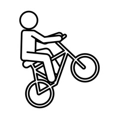 bicycle extreme sport icon vector illustration design