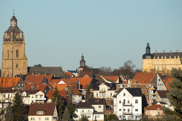 Obraz premium Bad Wildungen Stadtkirche und Schloss Friedrichstein