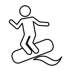 surf boarding extreme sport vector illustration design