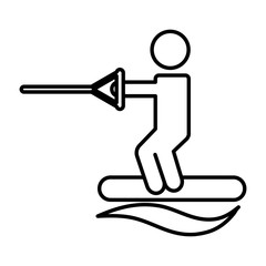 water ski sport icon vector illustration design