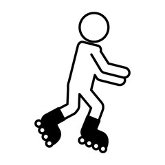 Fototapeta na wymiar skate extreme sport icon vector illustration design