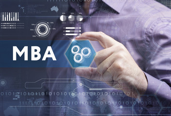 Business, Technology, Internet and network concept. Young busine