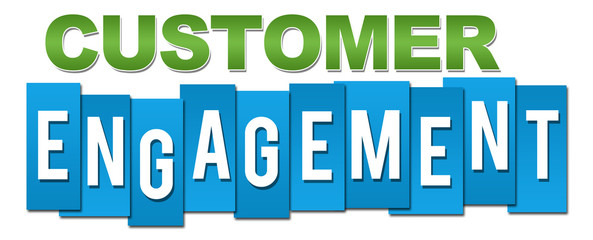 Customer Engagement Blue Green Stripes 