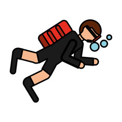 diving extreme sport icon vector illustration design