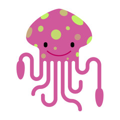 squid smiling with arms extended