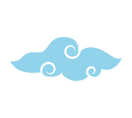 Naklejka premium cloud decorative isolated icon vector illustration design