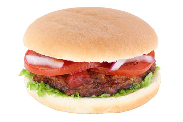 Hamburger Tomaten Salat Freisteller freigestellt isoliert
