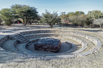 Hoba iron meteorite is largest known meteorite known at the Eart - Namibia, South-West Africa