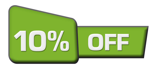 Discount 10 Percent Off Green Triangle Horizontal 