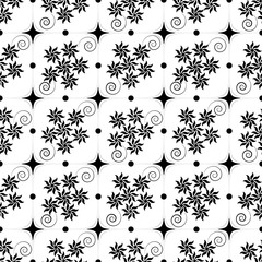 Flower in square seamless pattern