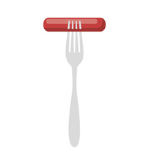delicious sausage isolated icon vector illustration design