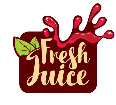 vector banner with a spray of fresh juice