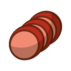 delicious sausage isolated icon vector illustration design
