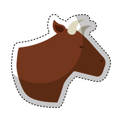 cow meat butchery icon vector illustration design