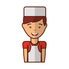 butcher avatar character icon vector illustration design