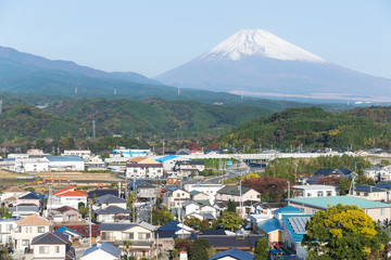 Fototapeta na wymiar Mount Fuji and Shizuoka town