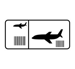 ticket flight isolated icon vector illustration design