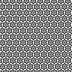 black and white vector flowers geometric pattern
