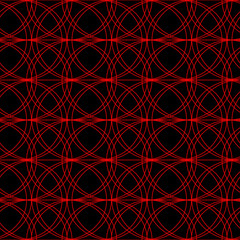 Seamless geometric graphic pattern with intertwining circles