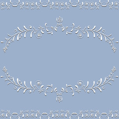 vector frame with vintage floral pattern