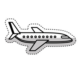 airplane flying isolated icon vector illustration design