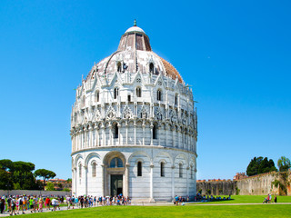 Monumental dome of Baptistery of St. John, aka Battistero di San Giovanni, Roman Catholic...