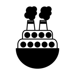 ship boat toy isolated icon vector illustration design