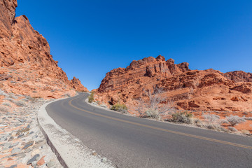 Road Through Valley of Fire State Park Nevada