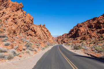 Road Through Valley of Fire State Park Nevada