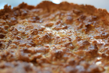 delicious apple pie with almonds