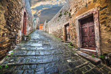 Narrow street in Montepulciano