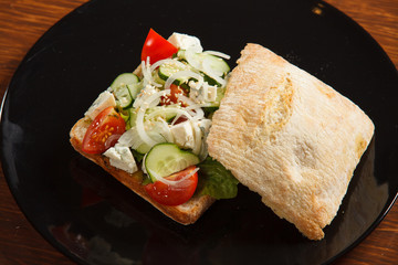 Sandwich with vegetables