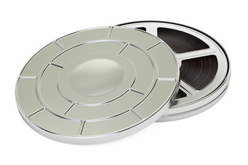 film reel with can, 3D rendering