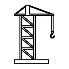 construction crane service icon vector illustration design
