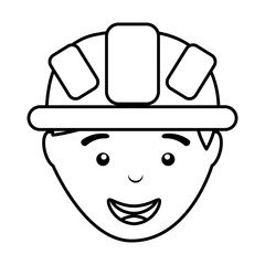 Construction professional avatar character vector illustration design