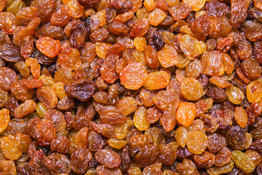 Golden Raisins background, texture